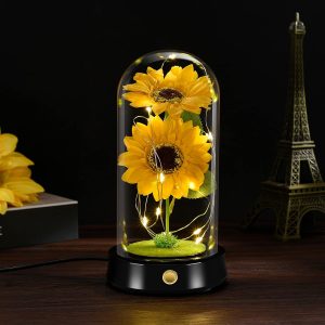 Lighted Sunflowers Lamp