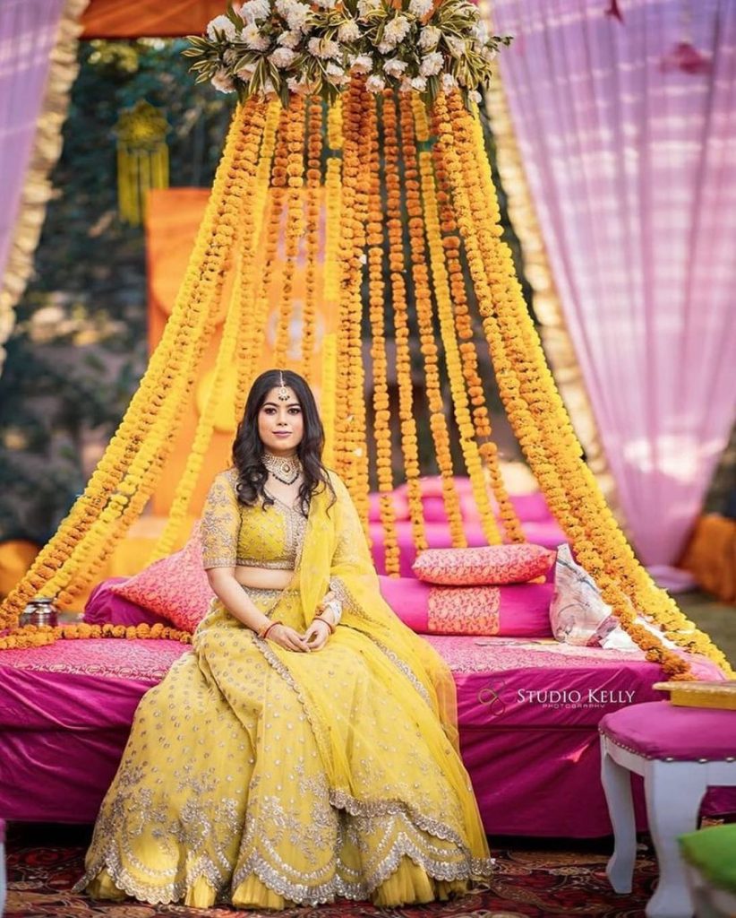 Yellow Lehenga for Haldi