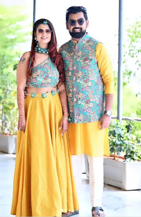 Bride and Groom Pithi Look